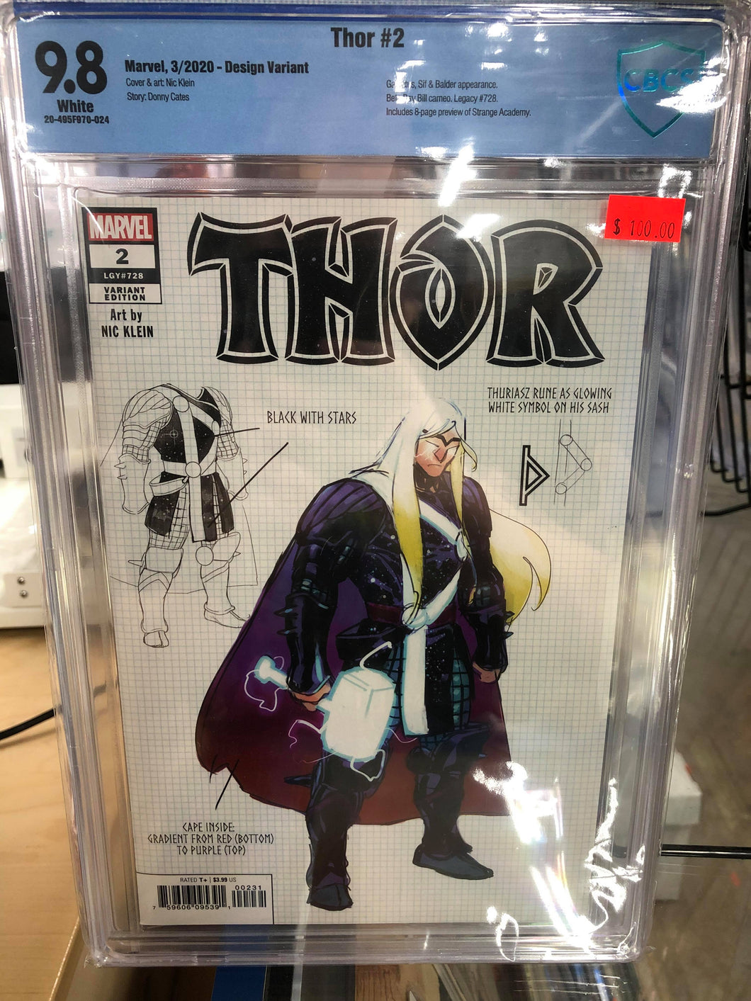 THOR #2 DESIGN VARIANT - CBCS 9.8